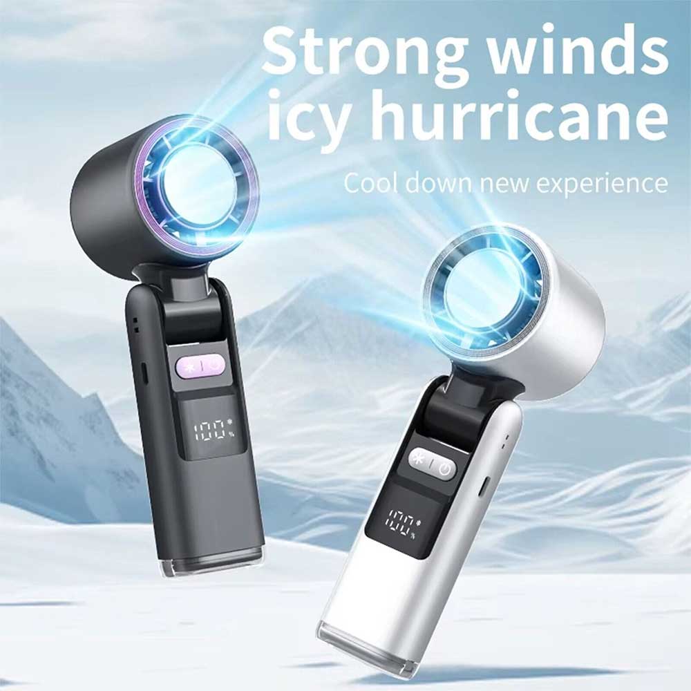 USB Rechargeable Mini Handheld Fan - Portable Folding Desk Fan, Personal Cooler for Home/Office/Travel