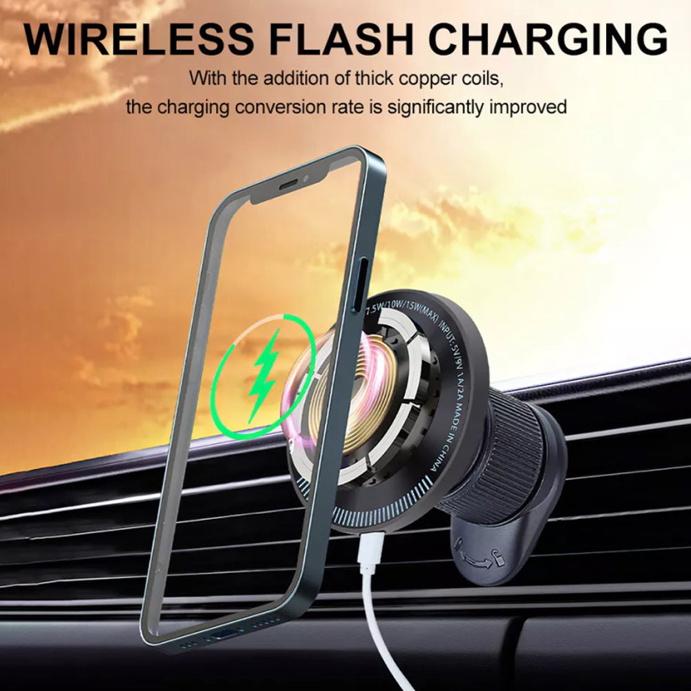 Magnetic Wireless Car Charger Mount Holder Car Mount Phone Holder for iPhone 15