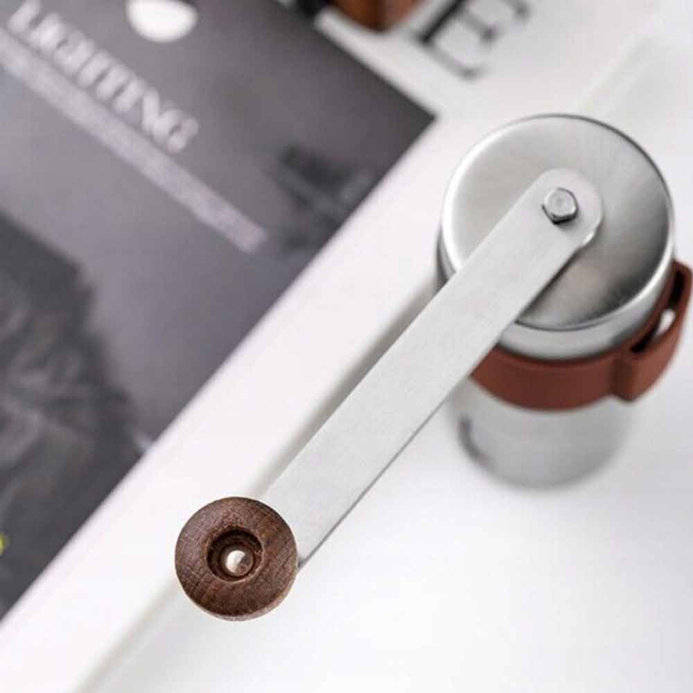 Manual Coffee Grinder Burr Hand Spice Bean Stainless Steel Adjustable Coarseness