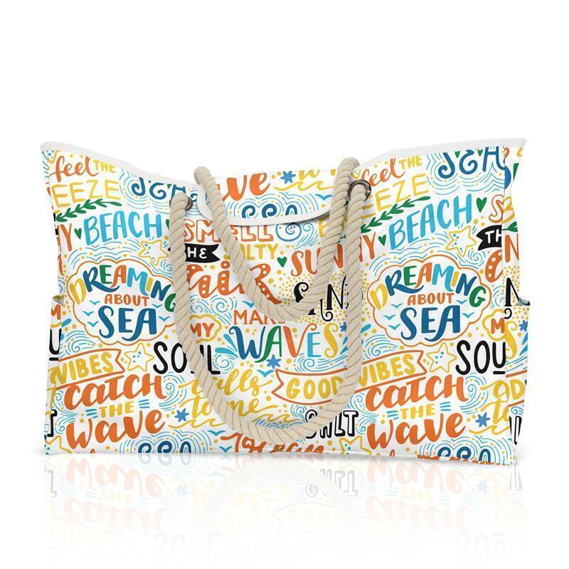 "Beach Waterproof Bags for Women Tote Bag Extra Large with Zip for Travel Swim
"