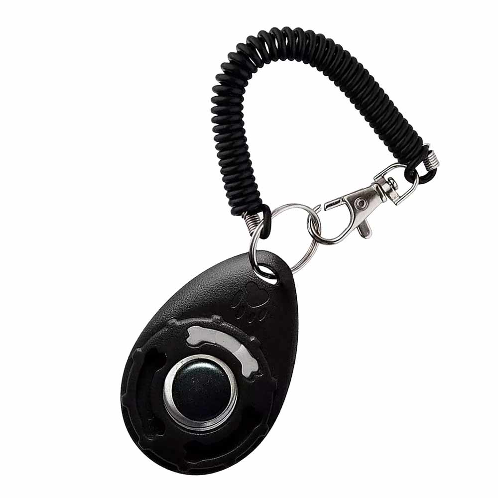 2PCS DOG PUPPY SCHOOL CLICKER Professional TRAINING AID Black Pet Trainer
