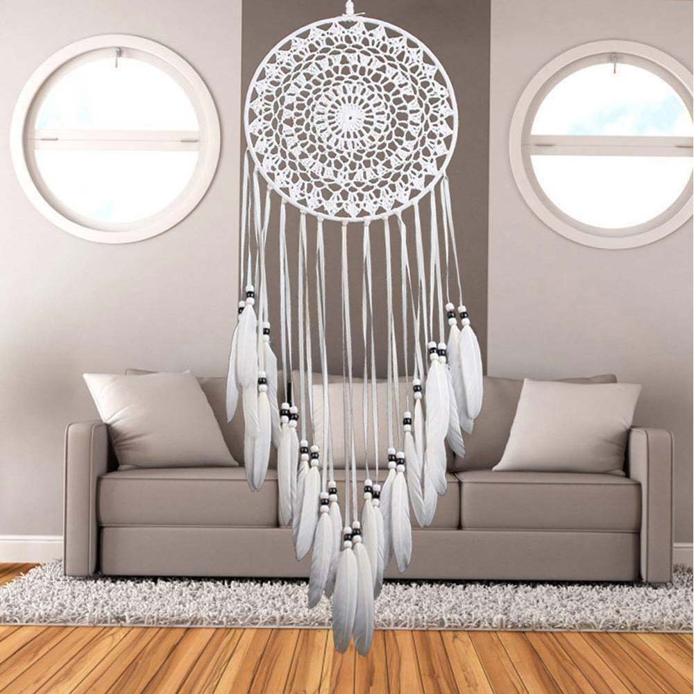 Dream Catcher Large Handmade Knitted Indian Dreamcatcher Home Bedroom Hanging AU
