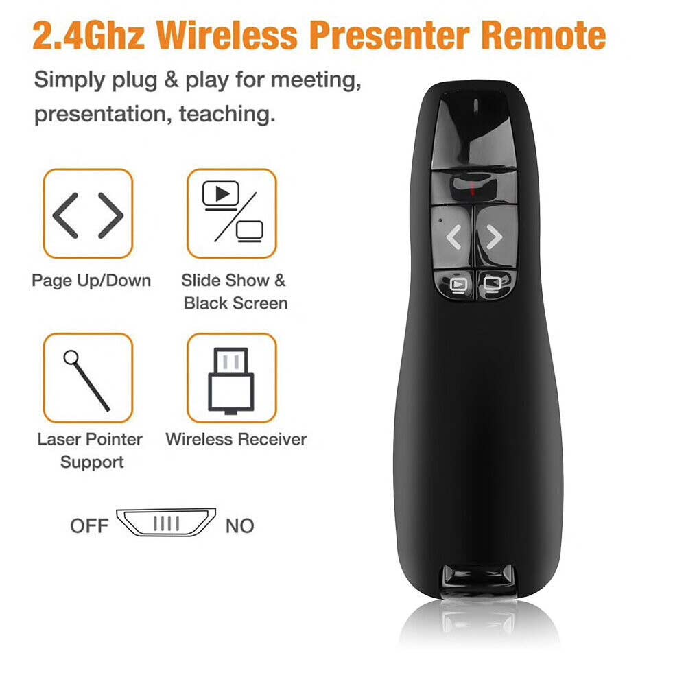 R400 2.4GHz Laser Pointer Pen USB Wireless Presenter PPT Power Point Presenter