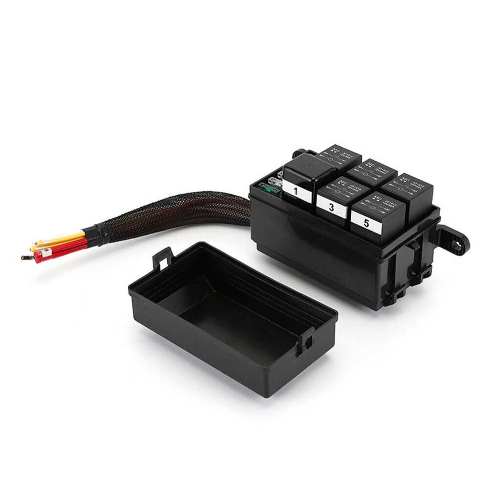 6-Way 12V Auto Waterproof Fuse Relay Holder Box Block 40A Relays with ATC Fuse