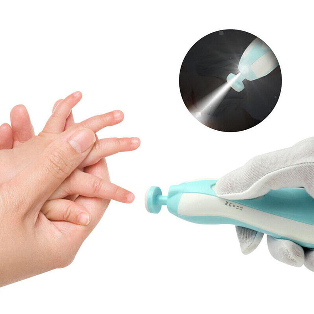 Electric Baby Nail Trimmer Infant Newborn Safe Grinder Clipper Tools Set