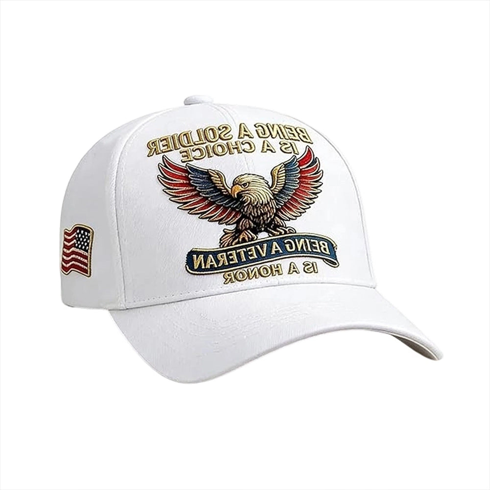 Veteran Commemorative Baseball Cap - "Being a Soldier" Embroidered Patriotic Hat
