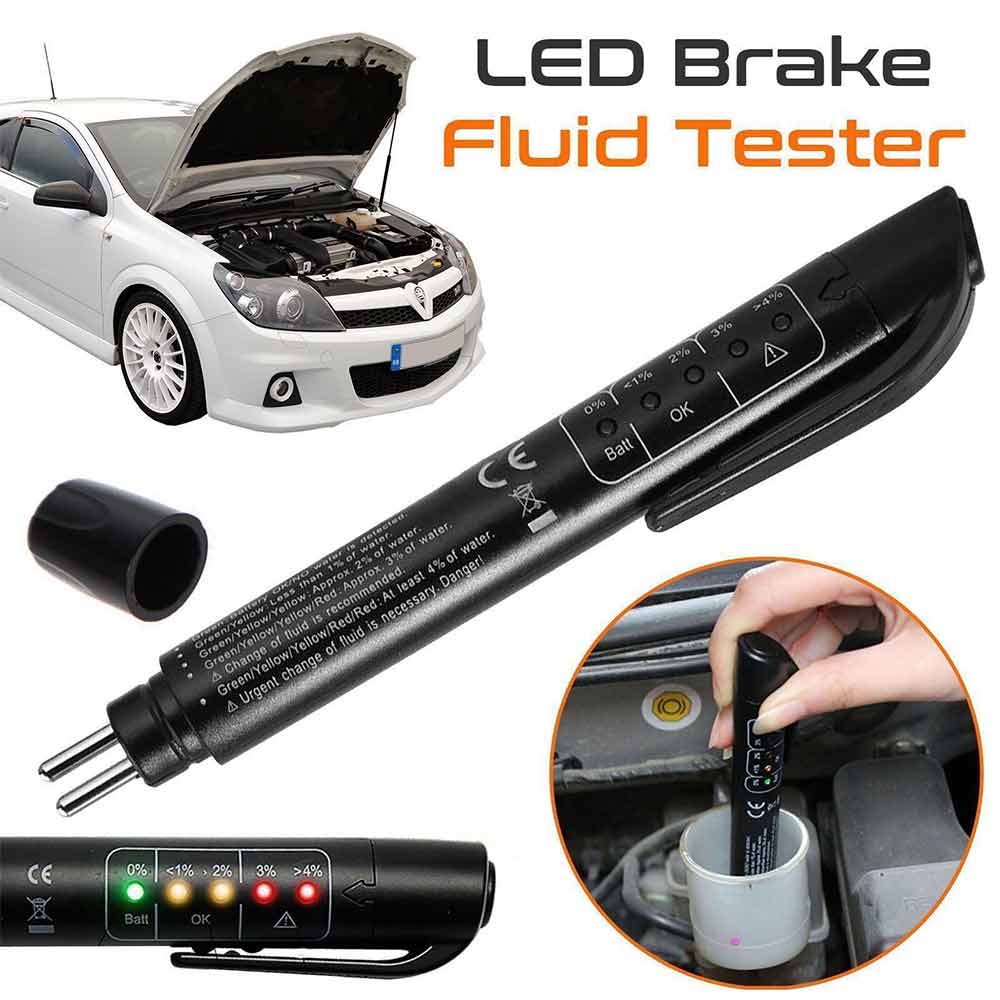 Brake Oil Fluid Tester LED Moisture Liquid Tool Car Vehicle Test Indicator Pen