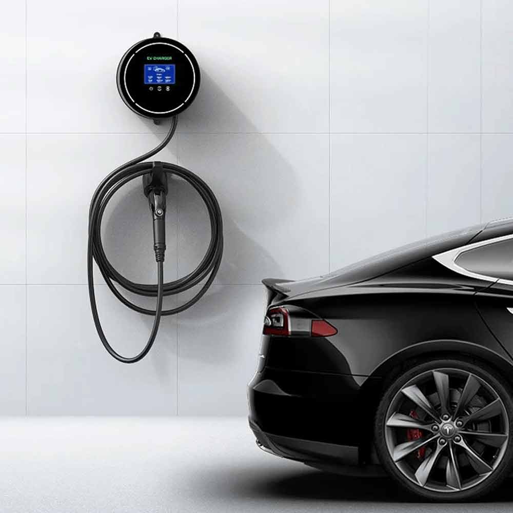 EV Charger Cable Holder Type 2 Plug Electric Car Charging Gun Fixed Socket Tool