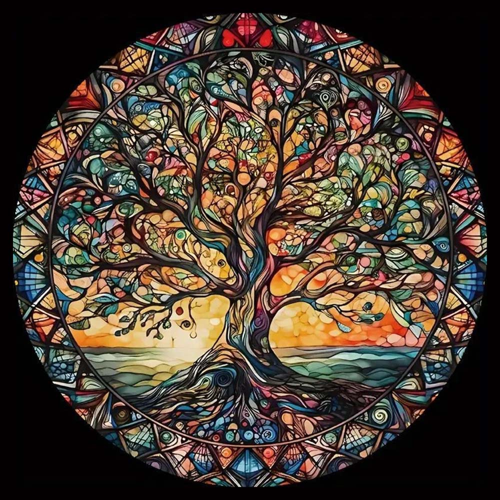 3-Pack Tree of Life Wall Art - 2D Acrylic Hanging Ornament for Indoor & Outdoor Garden Decor
