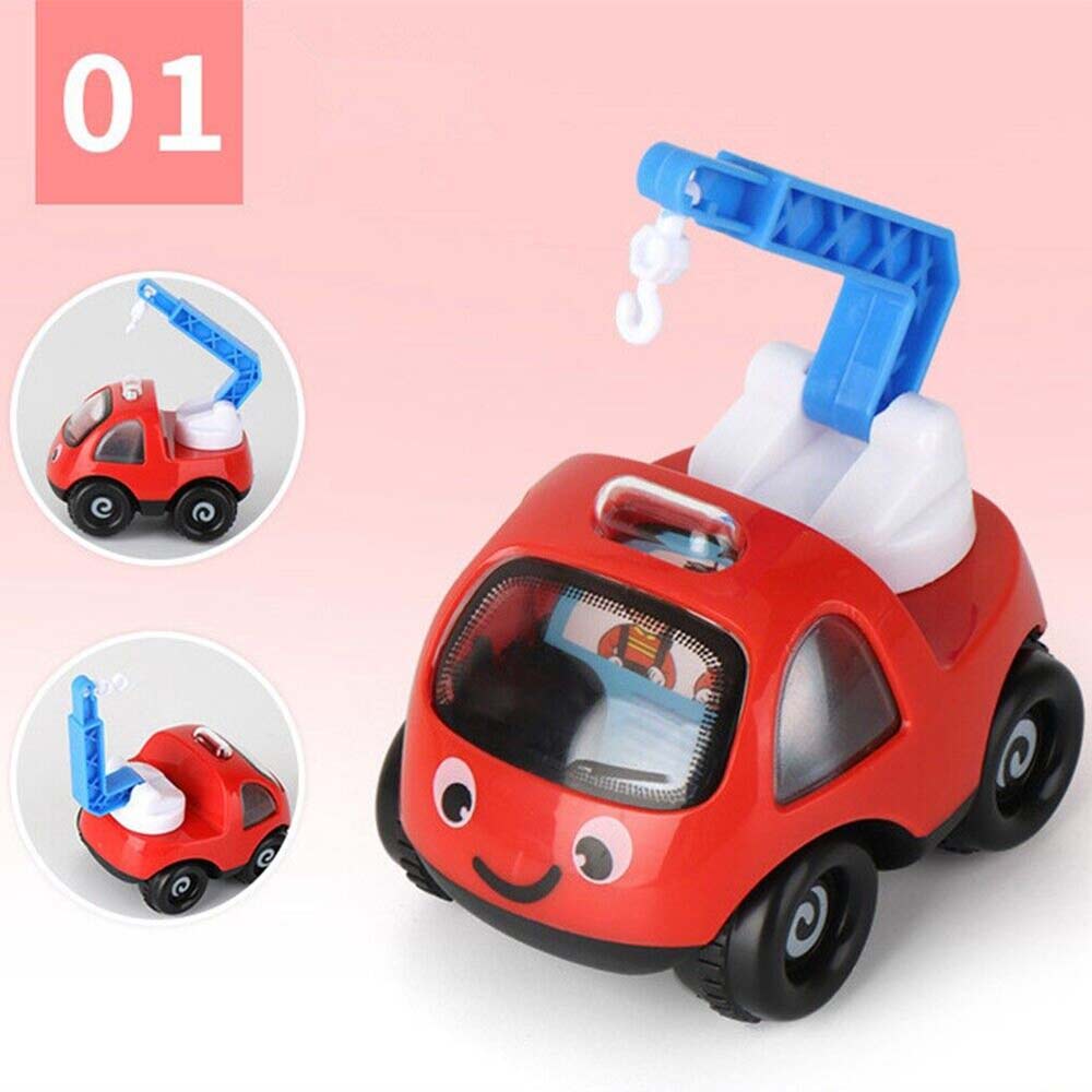 4Pcs Toy Gifts Cars Pull Back and Go Vehicles Set for Boys Toddler Kids Baby