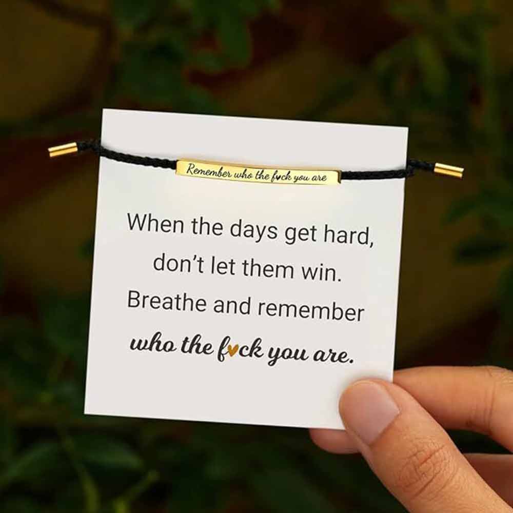 Remember Who The Fuc* You Are Motivational Tube Bracelet