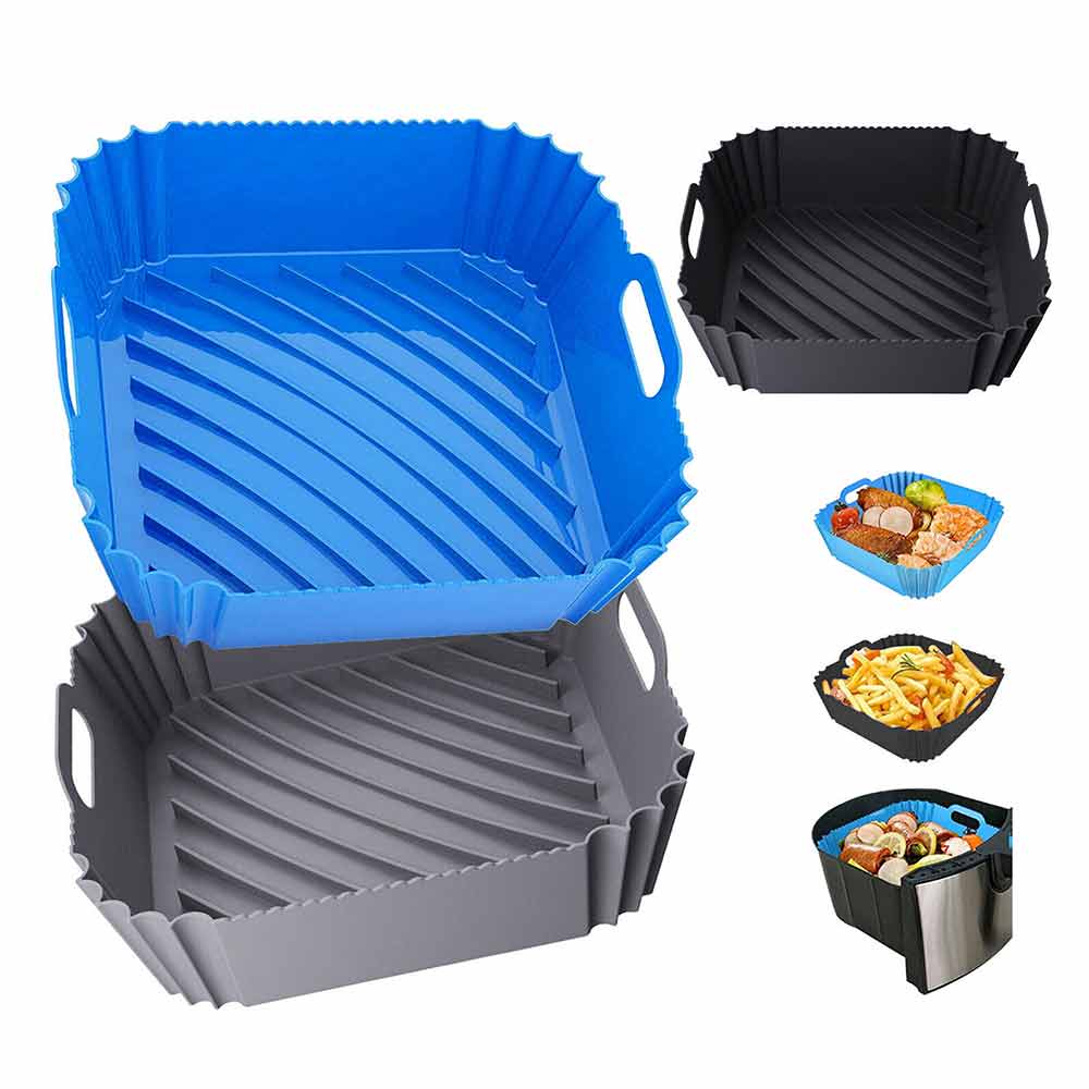 Air Fryer Silicone Pot Air Fryer Basket Liner Non-Stick Reusable Baking Tray