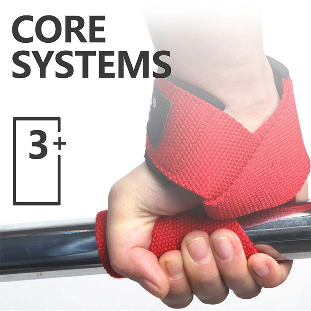 Pair Weight Lifting Grip Belt Anti-Slip Sport Safety Wrist Straps Wrist Support