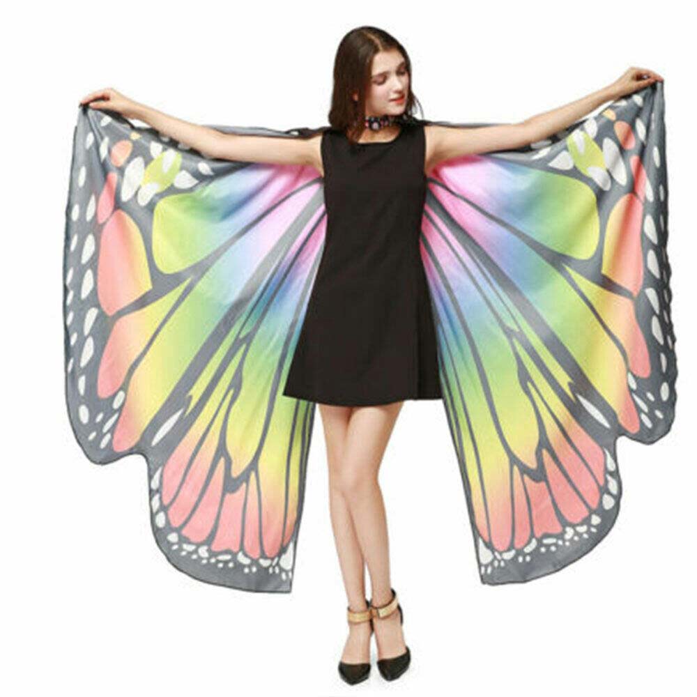 Shawl Butterfly Wings Scarf Halloween Birthday Gift Dress Adult Pretend Cosplay