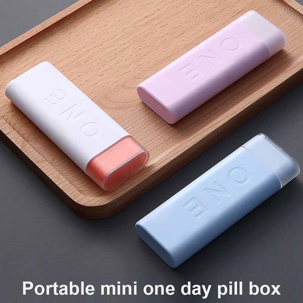 Mini Pocket Daily Medicine Tablet Case Dispenser Container Pill Box Organizer