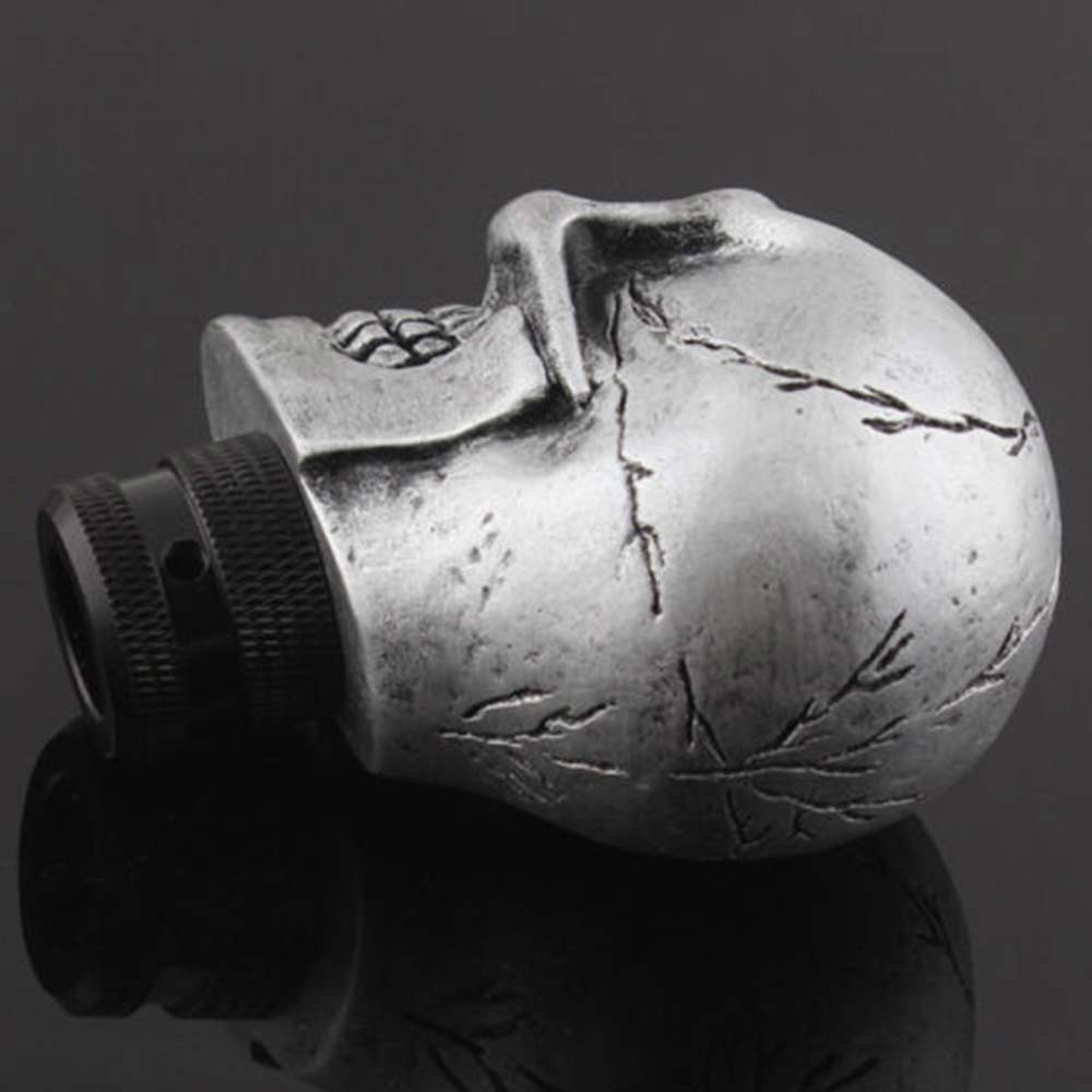 Universal Creative Skull Head Manual Car Gear Stick Shifter Knob Shift Lever Kit
