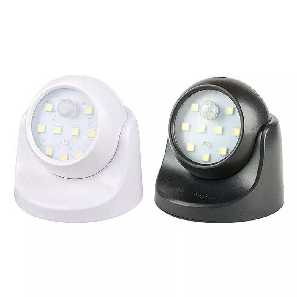 360° Battery Operated Indoor Outdoor Garden Motion Sensor Security LED Light New