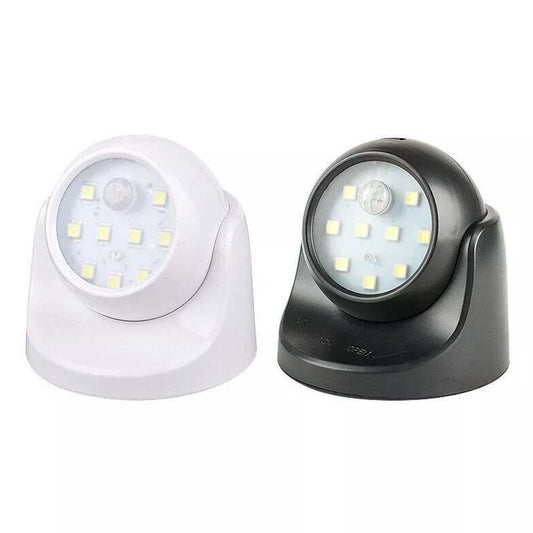 360° Battery Operated Indoor Outdoor Garden Motion Sensor Security LED Light New