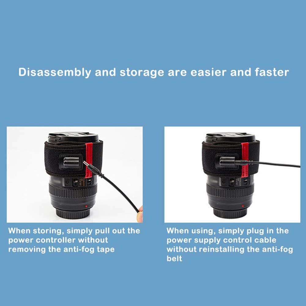 Adjustable USB Camera Lens Heating Strip DSLR Lenses Heater Warmer Warming Band