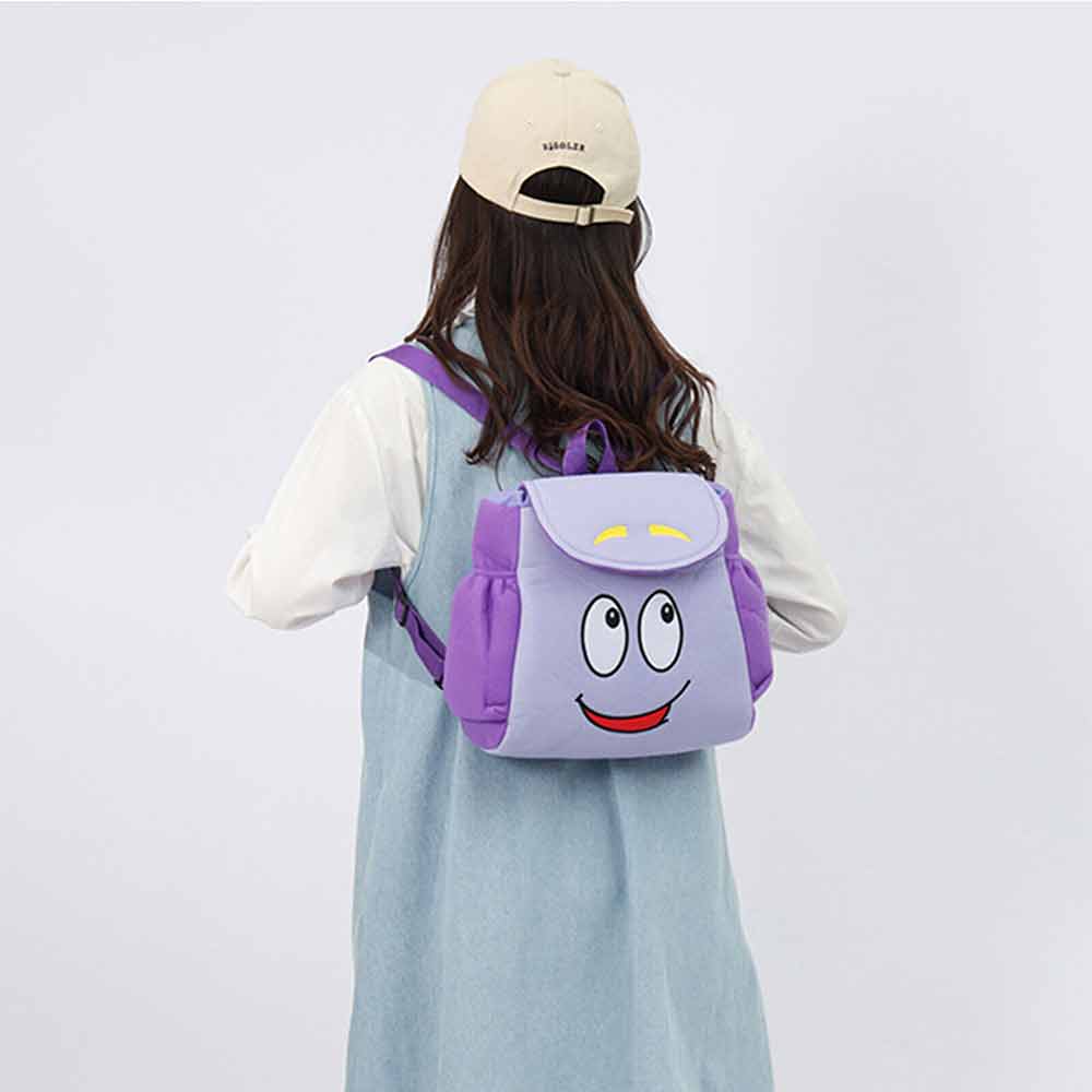 Dora the Explorer Plush Backpack with Interactive Map – Purple Kids Adventure Bag for School & Dress-Up