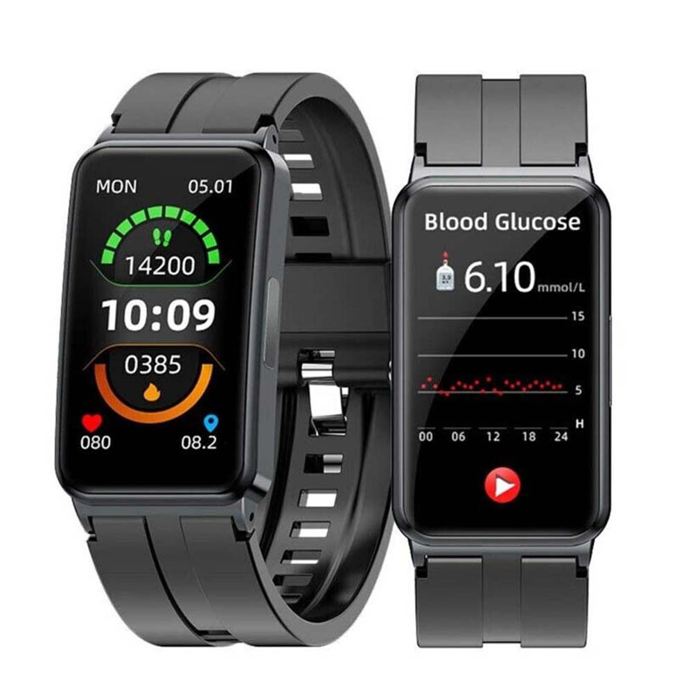 Blood Glucose Sugar Smart Watch Body Temperature ECG HRV Monitor Waterproof