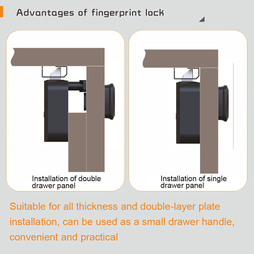 Smart Mini Fingerprint Lock Electric Locker Universal Keyless Padlock