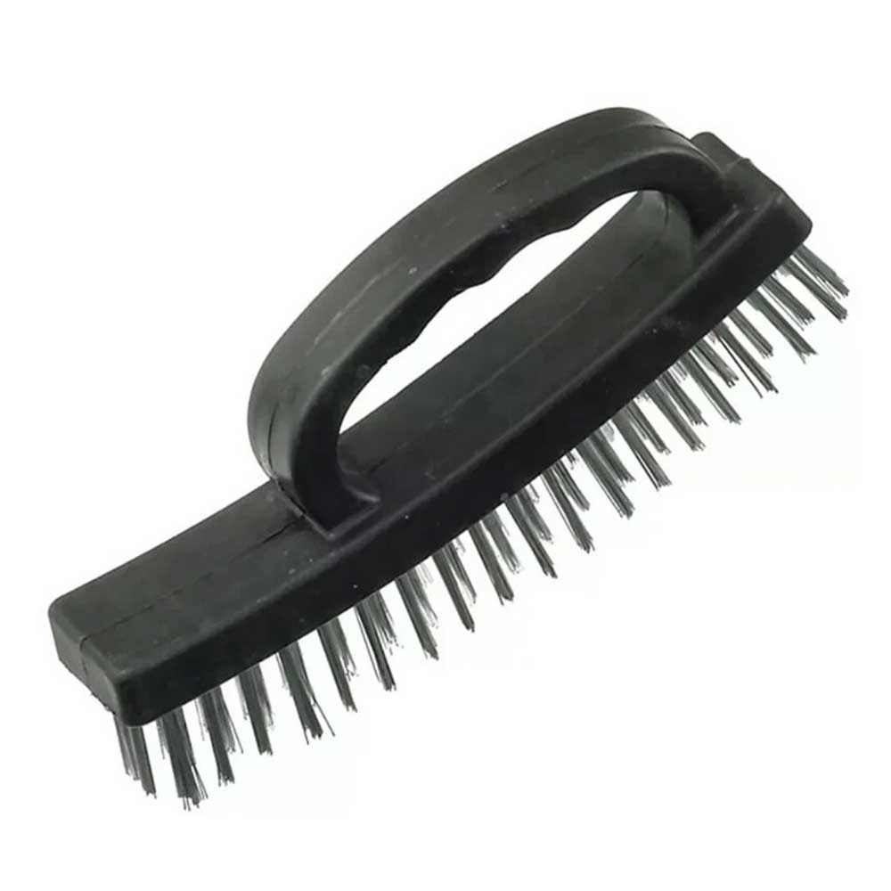 Heavy-Duty Wire Cleaning Brush - D-Handle BBQ Rust & Paint Remover Tool
