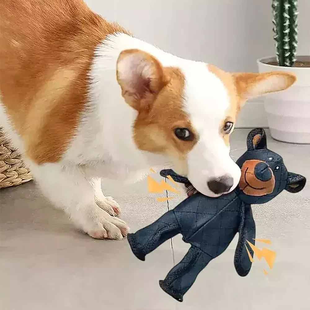 2025 Unbreaka Bear Mighty Bear Pet Toy Indestructible Tough Dog Squeaky Toys