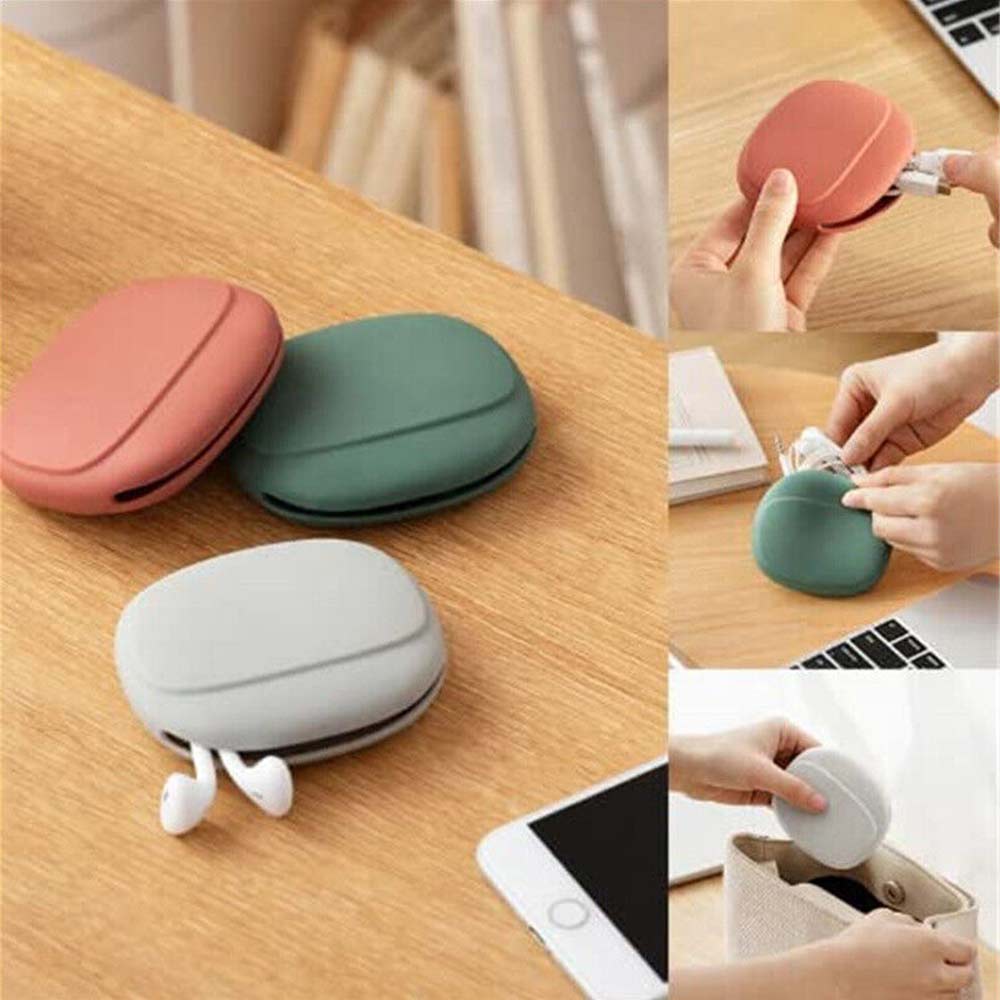 Portable Bag Charging Cable Silicone Data Cable Earphone Storage Box