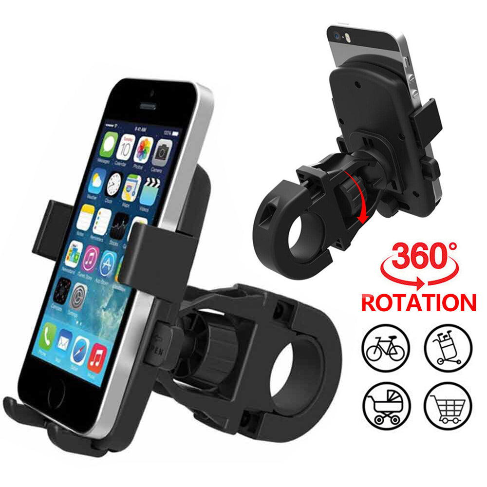 360°Rotation Mobile Phone Holder Handlebar Mount for Motorcycle Bicycle Bike
