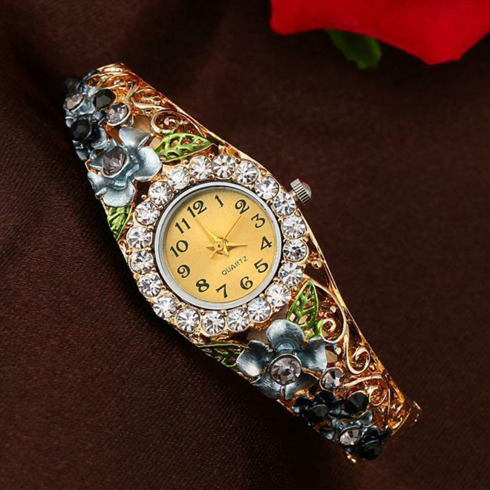 Women's Fashion Luxury Rhinestone Bracelet Watch Ladies Analog Wrist Watches