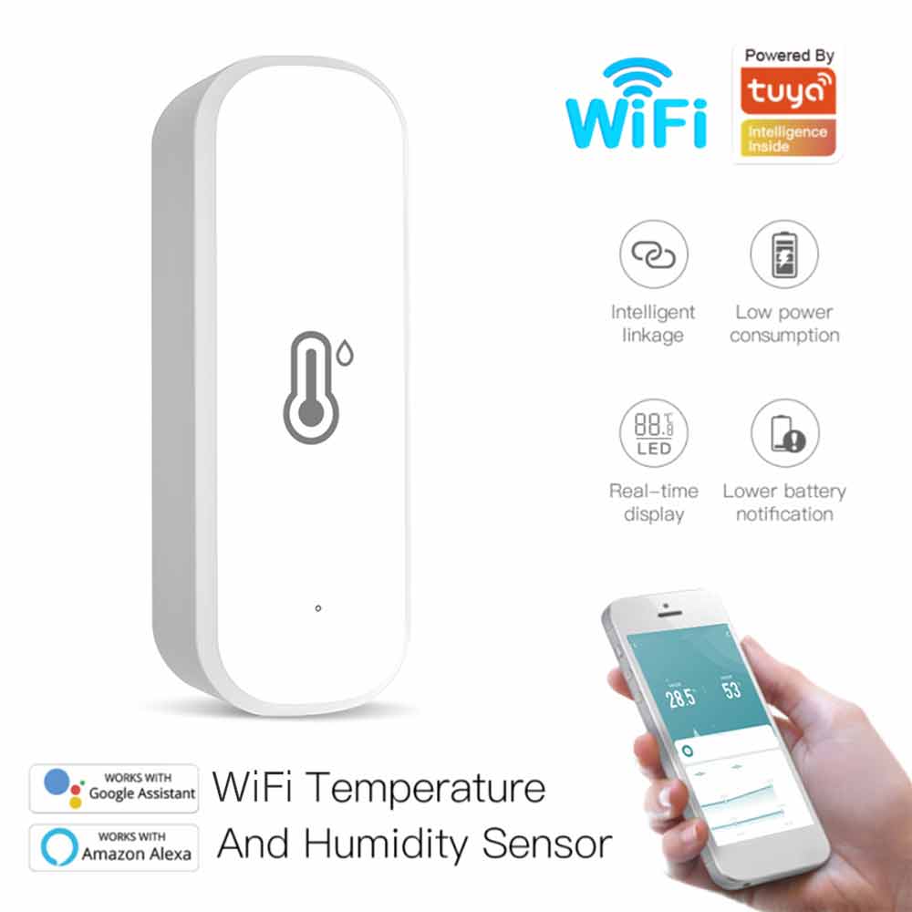 Tuya WiFi/Zigbee Temperature Humidity Sensor Thermometer Hygrometer Smart/Home