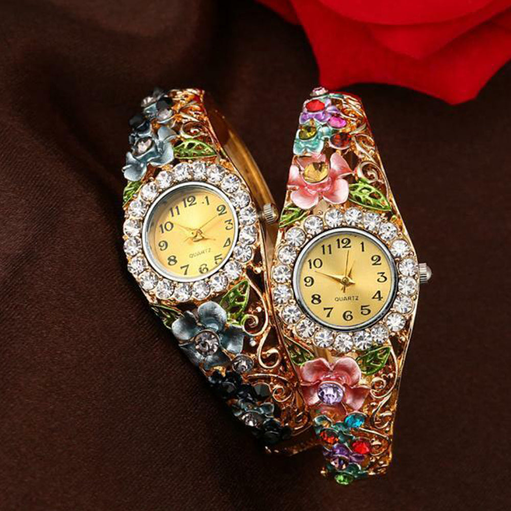 Women's Fashion Luxury Rhinestone Bracelet Watch Ladies Analog Wrist Watches