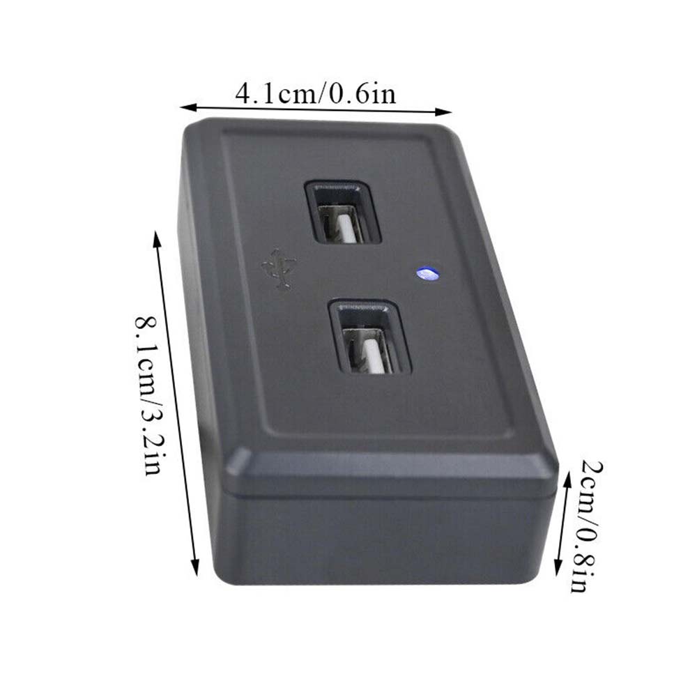3.1A Dual USB Car Charger Socket Power Outlet 12V/24V for Car Motorcycle Boat RV