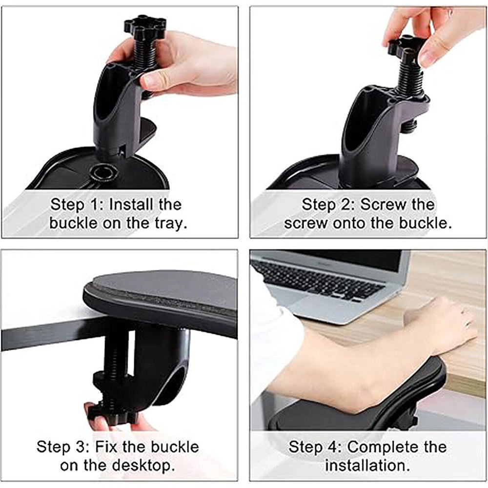 Rotating Mouse Wrist Pad – 180° Arm Rest Support, Anti-Fatigue Desk Pad