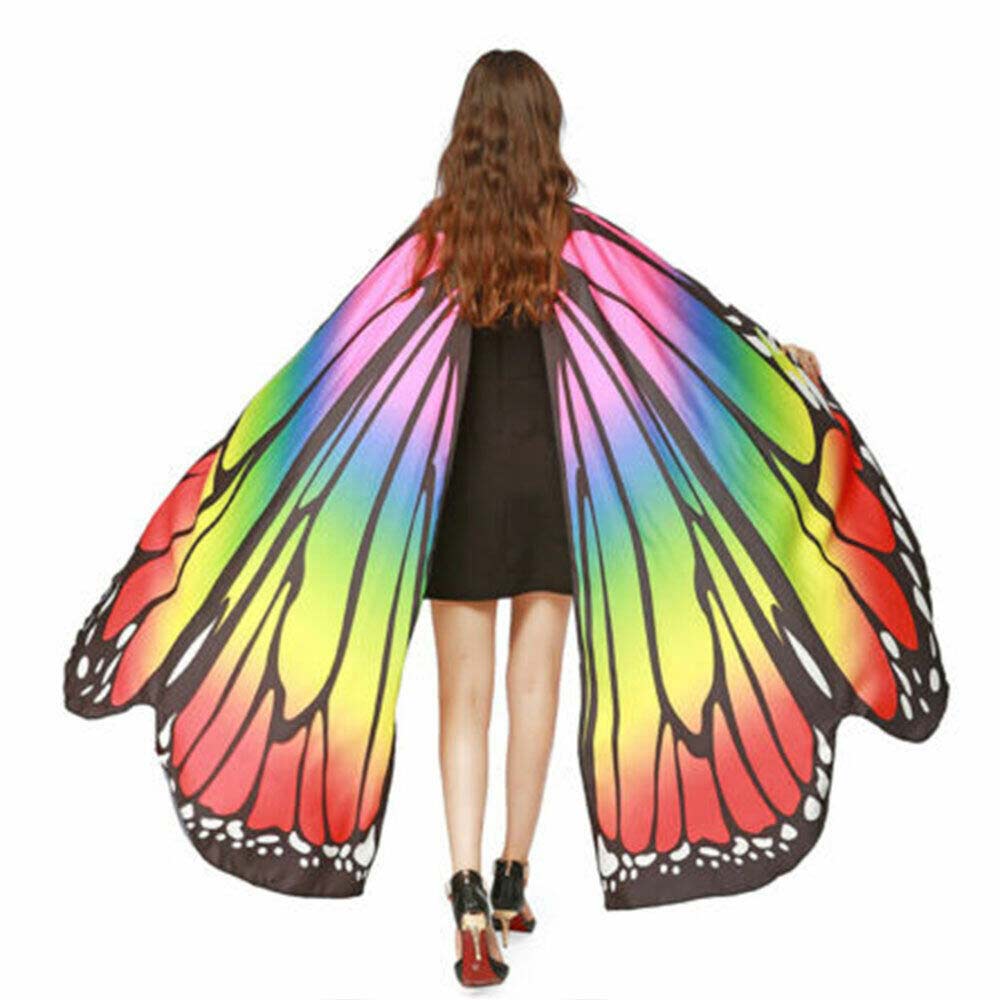 Shawl Butterfly Wings Scarf Halloween Birthday Gift Dress Adult Pretend Cosplay