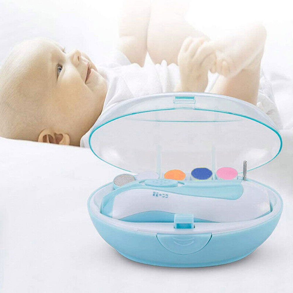 Electric Baby Nail Trimmer Infant Newborn Safe Grinder Clipper Tools Set