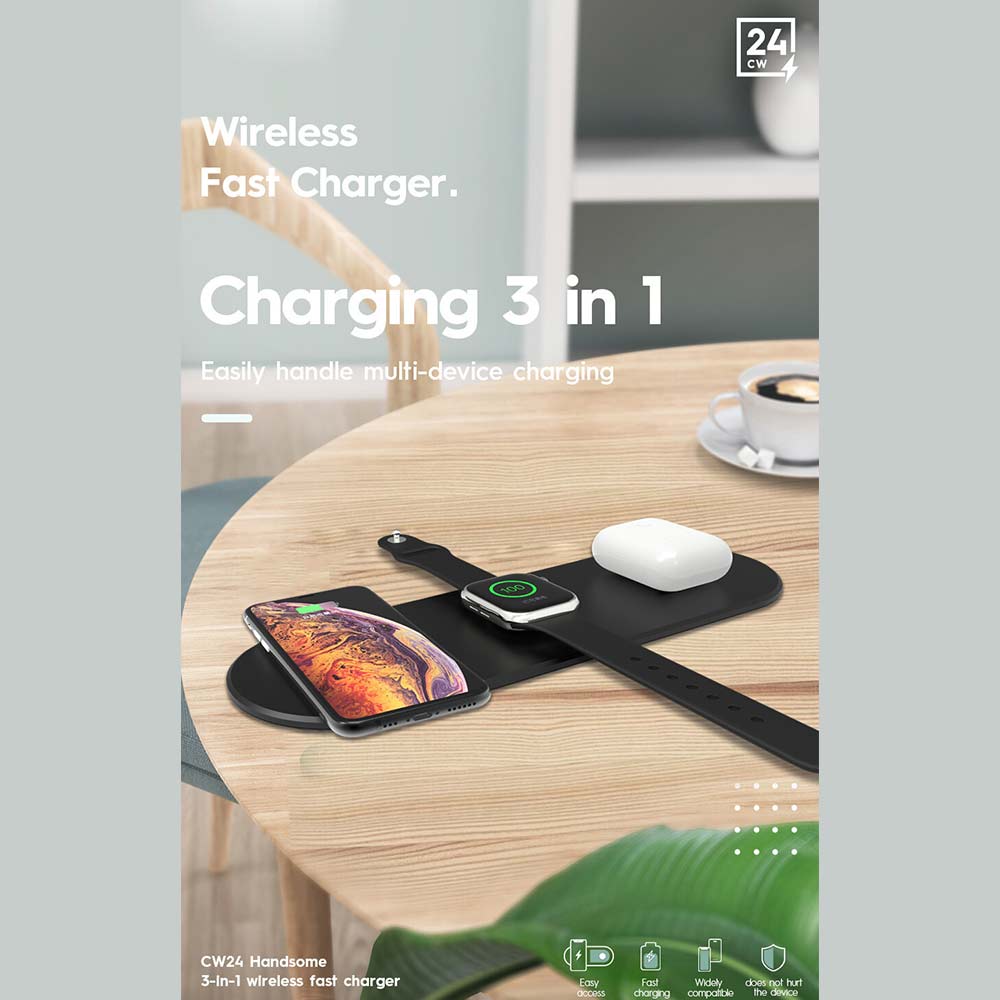 3-in-1 Wireless Charging Dock – for Apple Watch, iPhone & AirPods