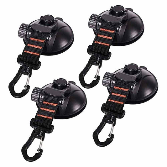 4pcs Suction Cup Anchor Securing Hook Tie Down Camping Tarp as Car Side Awning