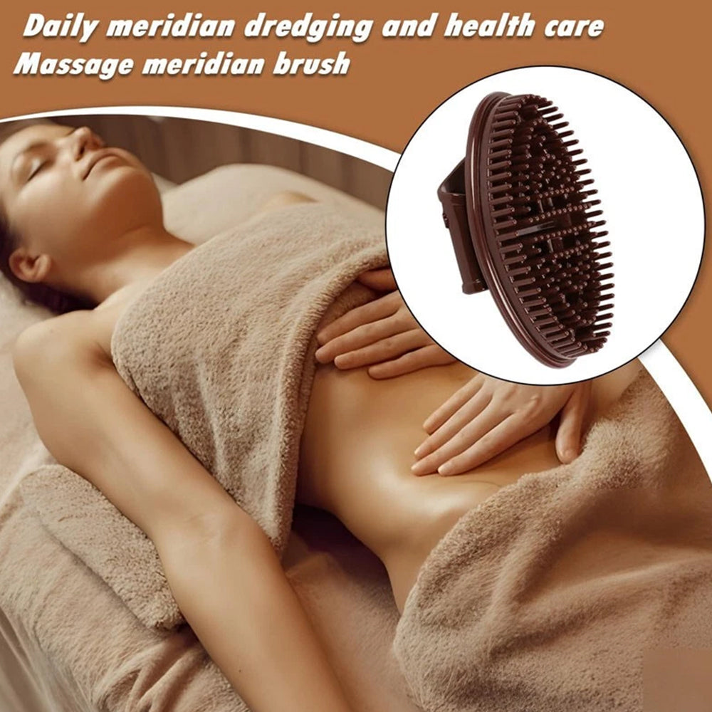 2-Piece Meridian Therapy Massage Brush Set | Acupressure Body Brush for Back, Arms & Legs