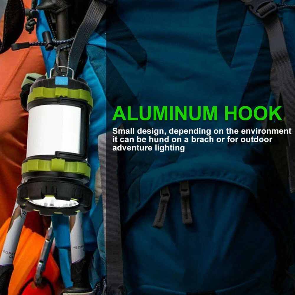 LED Camping Lantern & Power Bank – Rechargeable Tent Light, 6 Modes