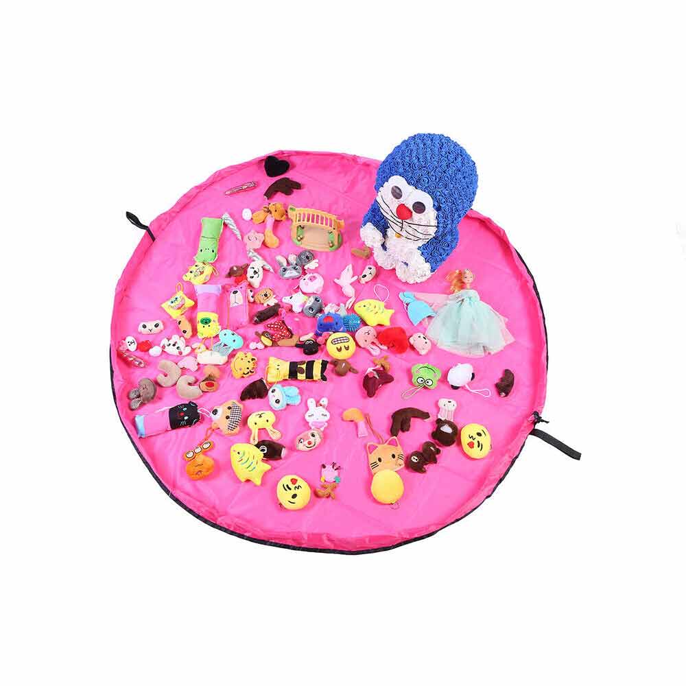 1.5m Portable Kids Play Toy Storage Bag Mat Organizer Drawstring Pouch