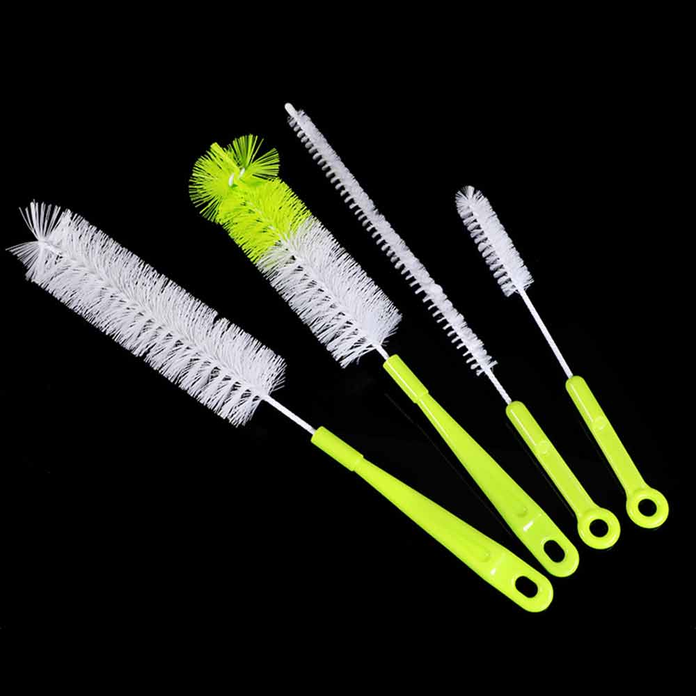 4PCS Long Bottle Brush Cleaner Cleaning Narrow Neck Bottles Cup Washing Kitchen