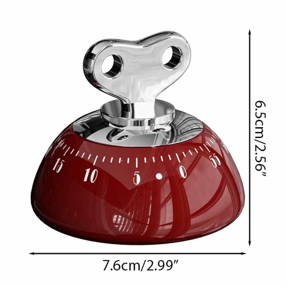 Manual Magnetic Kitchen Timer – Mechanical Mini 60-Minute Countdown Cooking Timer