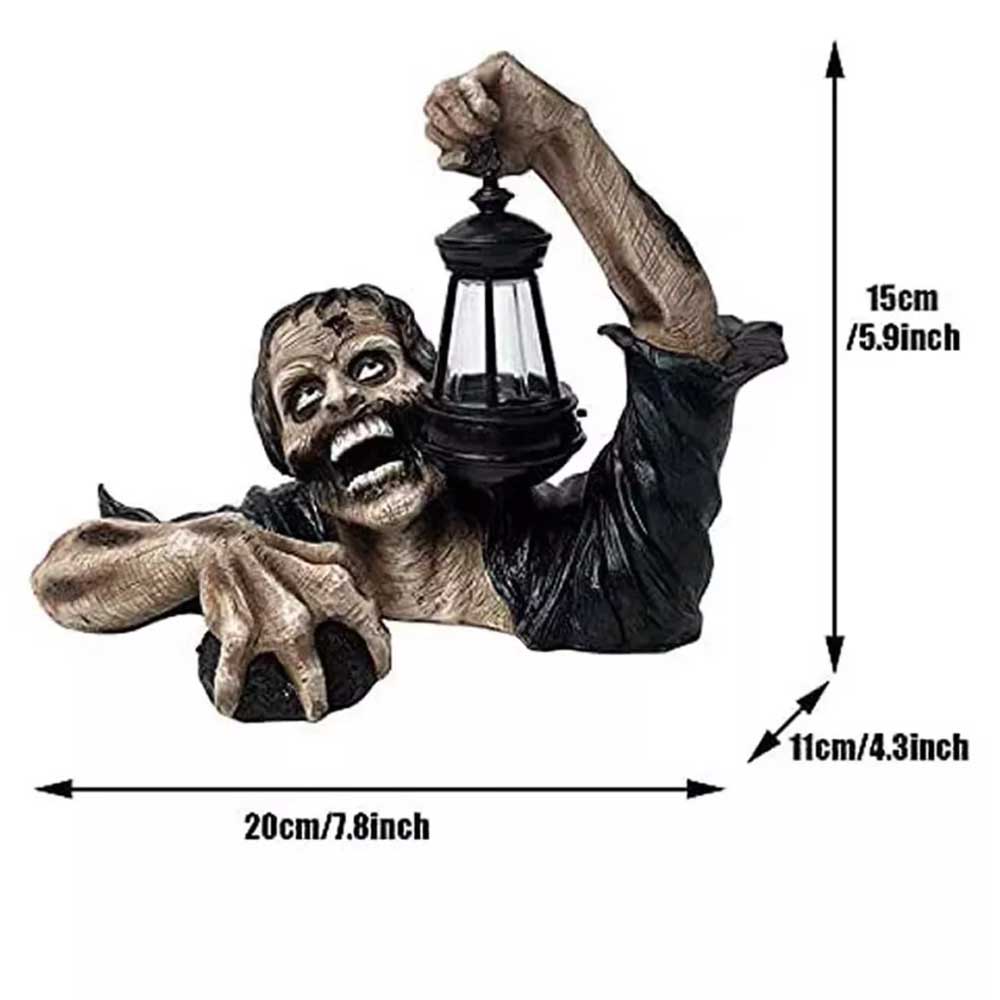 Ground Breaking Zombie Skeleton Prop Lantern Garden Decor CG Book week Party