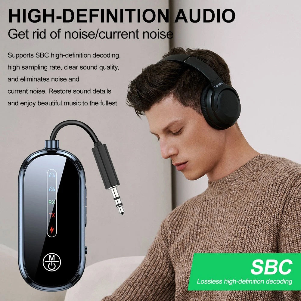 Airplane Bluetooth Transmitter for AirPods - Wireless Audio Adapter for Headphones