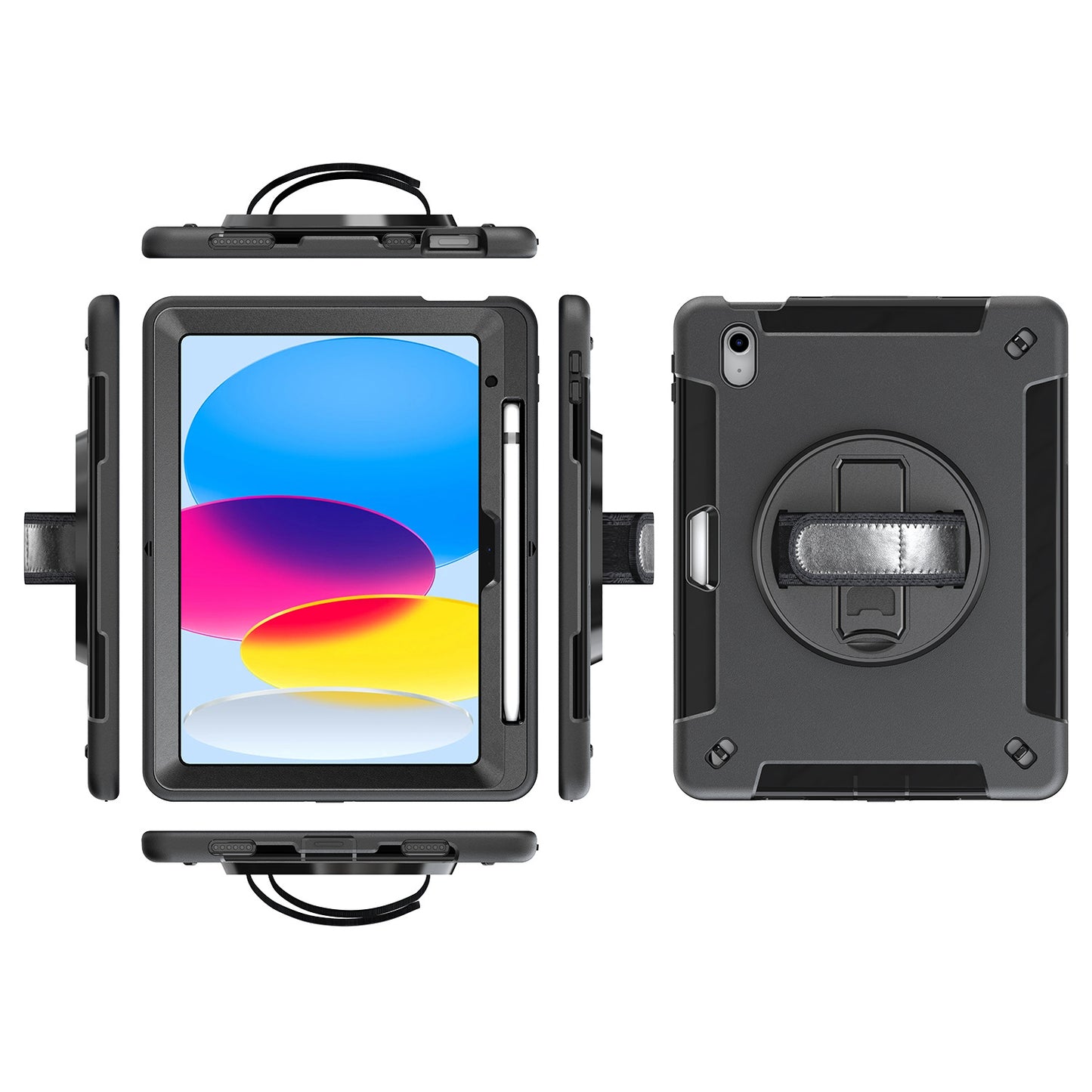Rugged Shockproof Outdoor Case for iPad Air 13‘’ M3（2025）with Pencil slot- Military Grade All-Round Protective Cover
