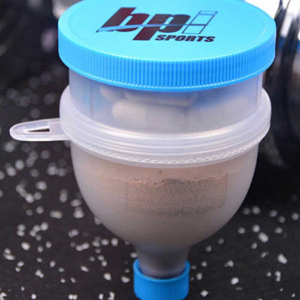 70ML Portable Protein powder funnel powder boxes set two-layer medicine case