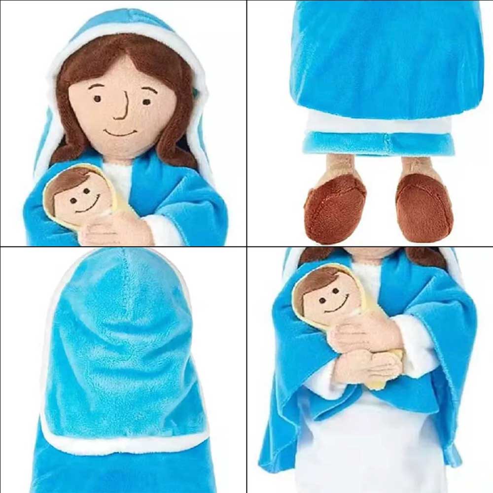 Jesus Plush Doll - Religious Stuffed Toy for Kids, Easter Gift, Christening Present