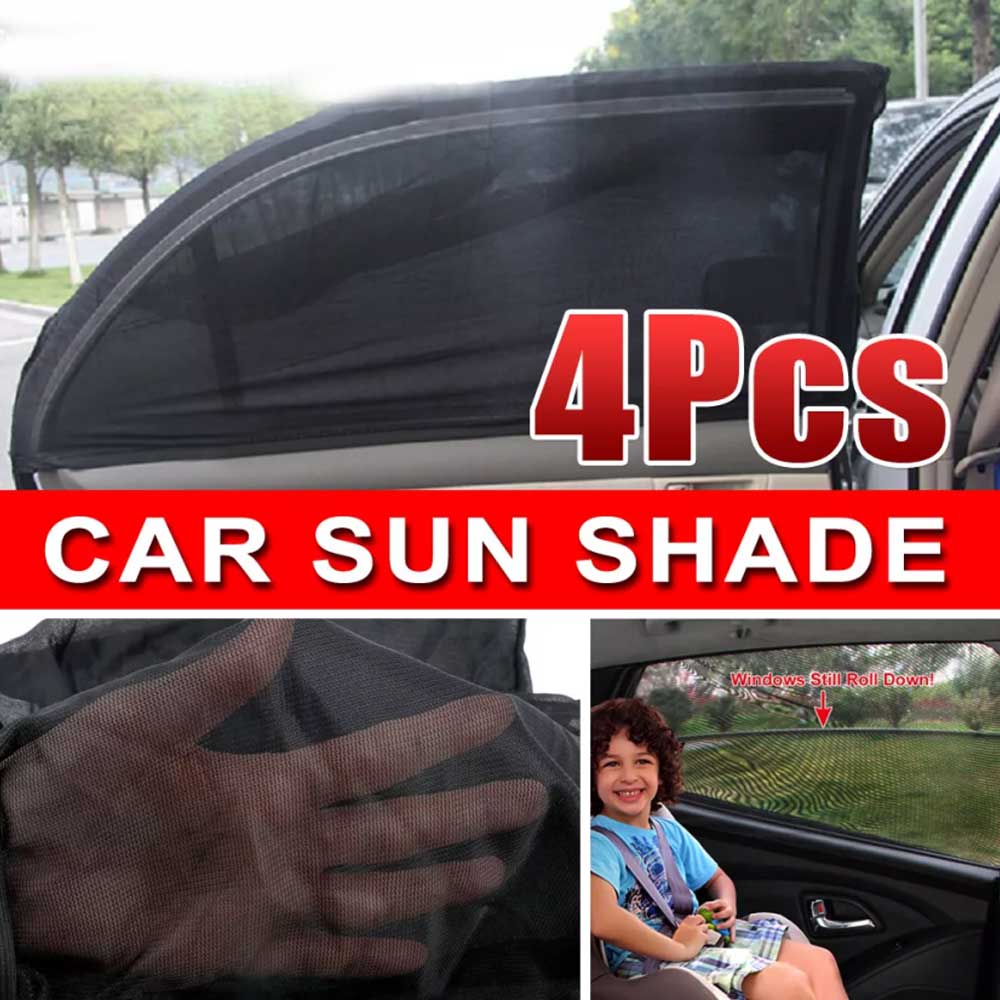4PCS Universal Sun Shade Rear Side Seat Car Window UV Cover Sock Baby Protection